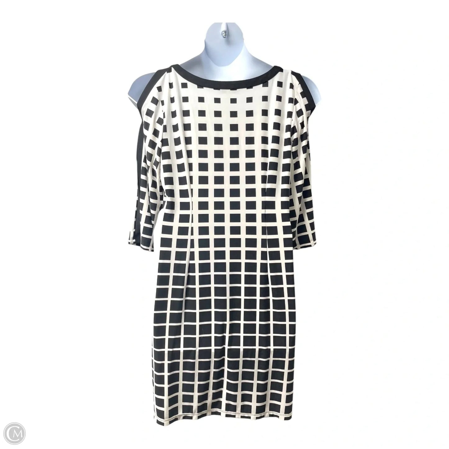 Dress Casual Short By Sandra Darren In Black & White, Size: 14p