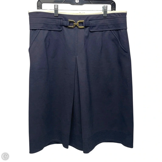 Skirt Midi By Ann Taylor In Navy, Size: 12