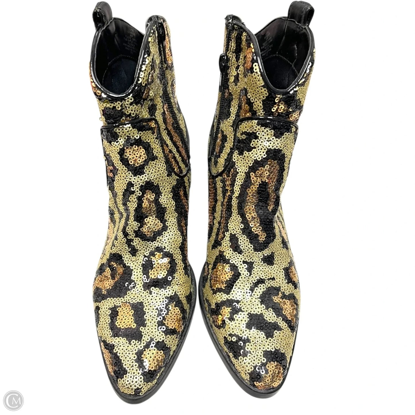 Boots Ankle Heels By Betsey Johnson In Animal Print, Size: 6