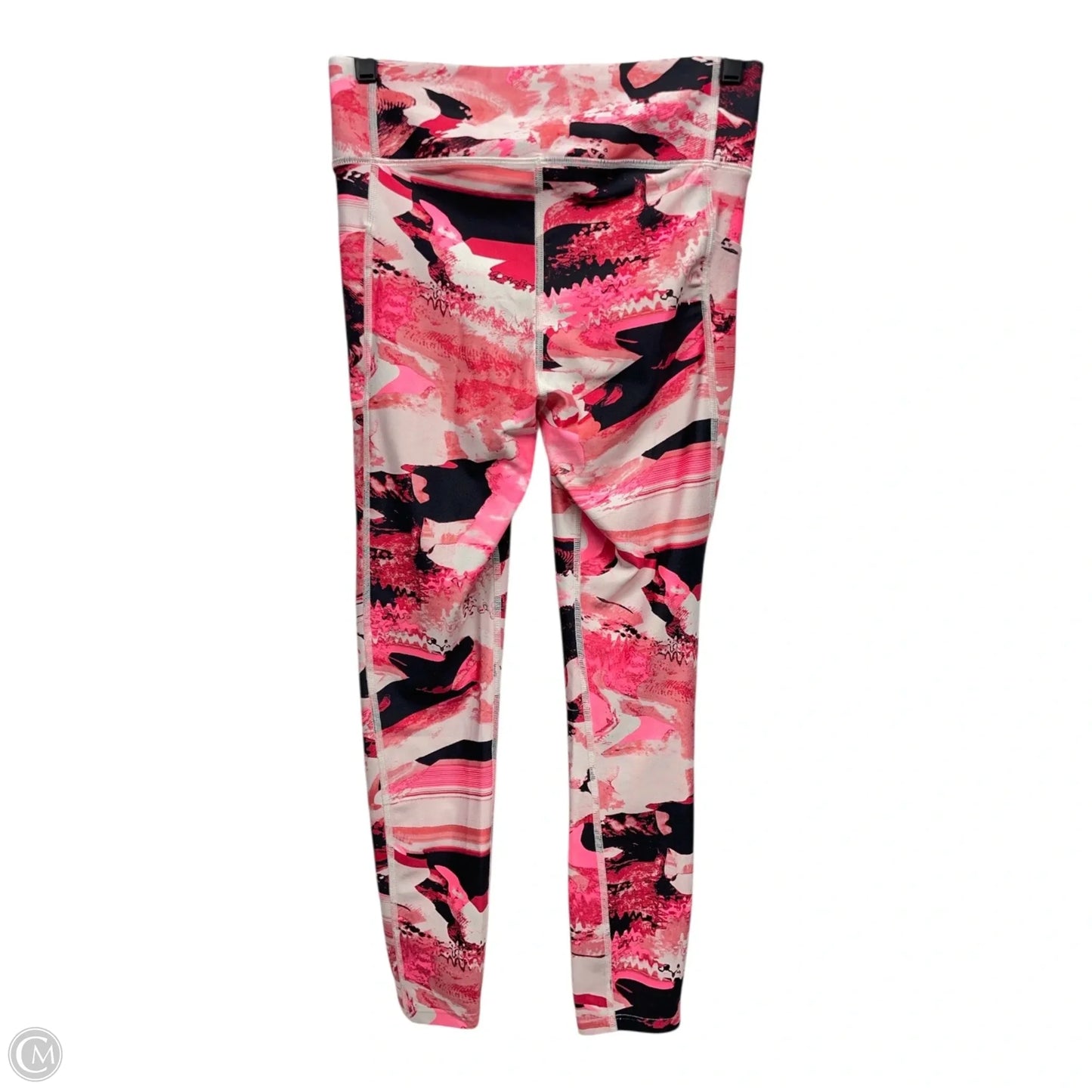 Athletic Leggings By Under Armour In Pink & White, Size: M
