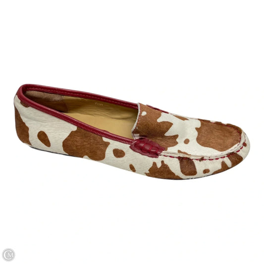 Shoes Flats By Vaneli In Brown & White, Size: 7.5