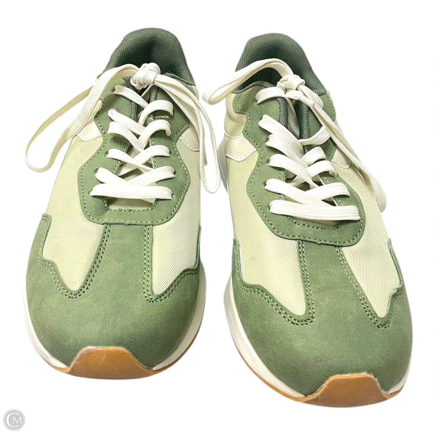 Shoes Sneakers By Serra In Green & White, Size: 9