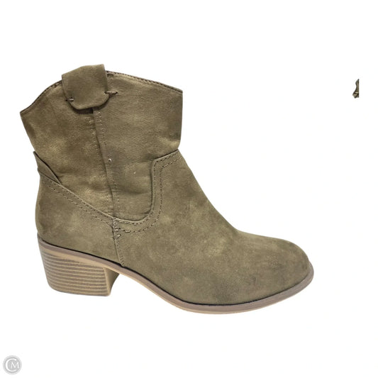 Boots Ankle Heels By Merona In Green, Size: 10
