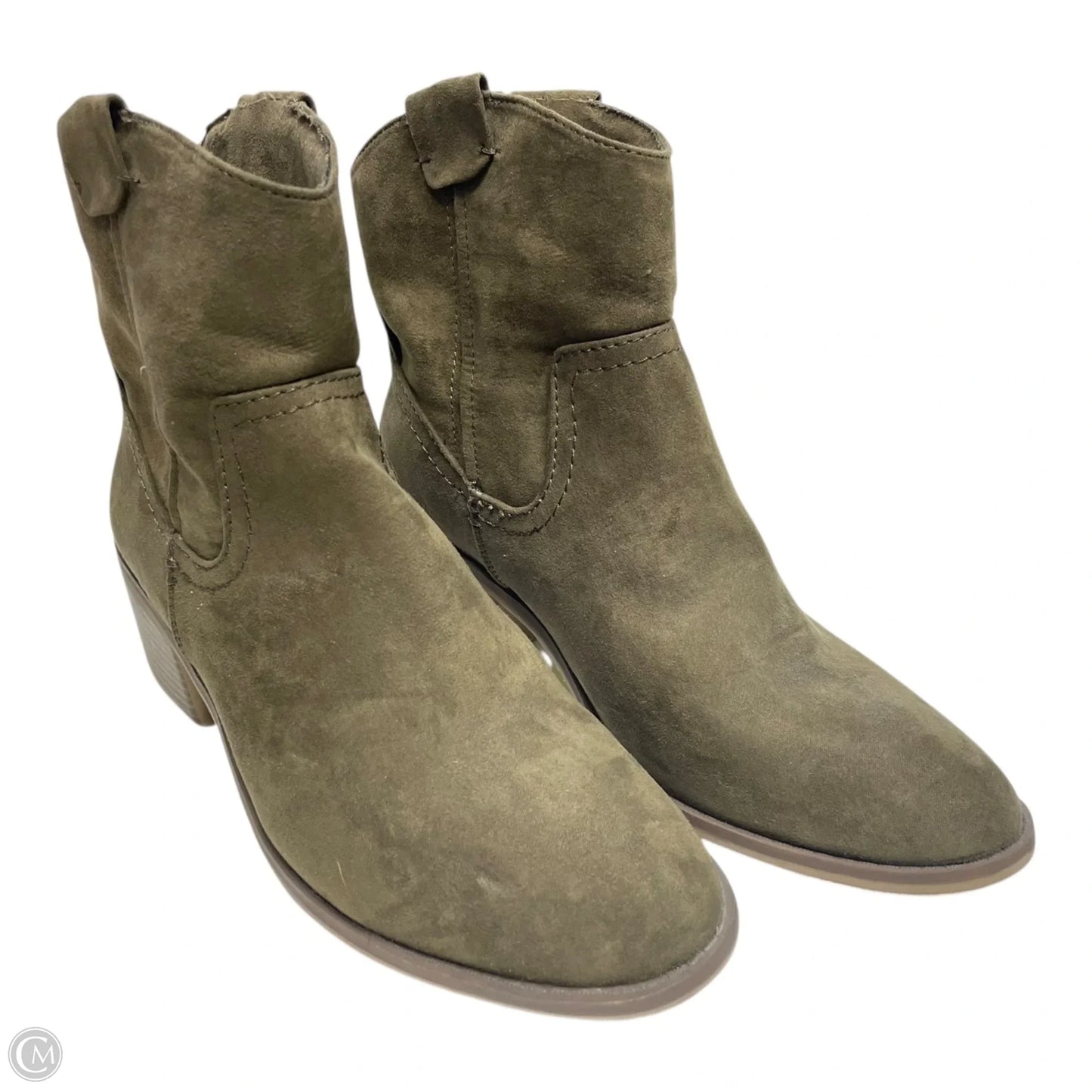 Boots Ankle Heels By Merona In Green, Size: 10