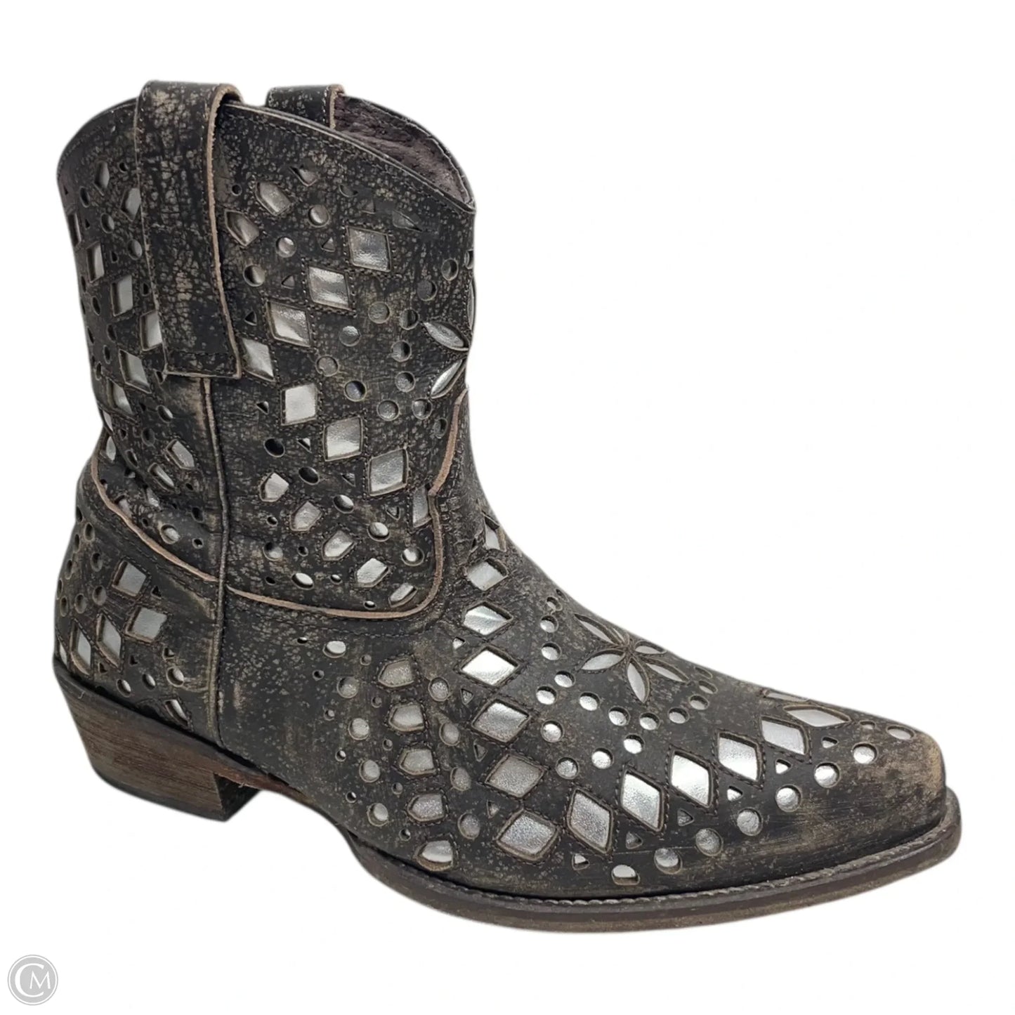 Boots Western By Roper In Brown & Silver, Size: 10