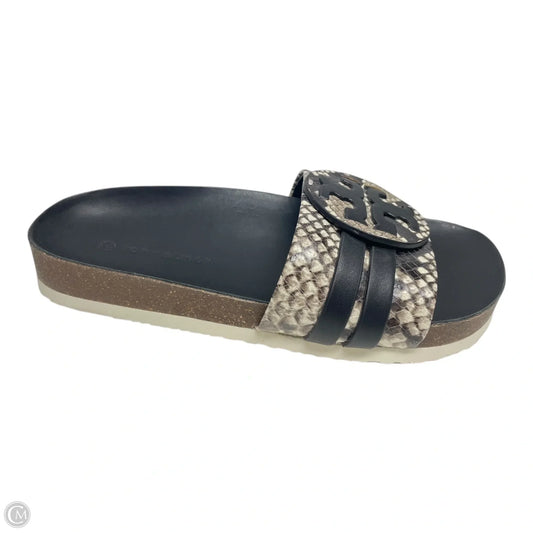 Sandals Designer By Tory Burch In Black & White, Size: 6.5