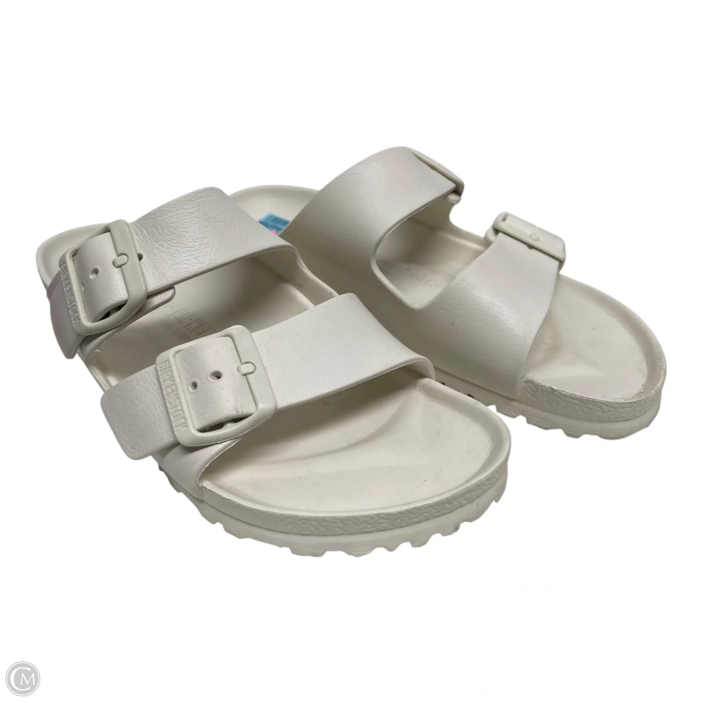 Sandals Flats By Birkenstock In White, Size: 7.5