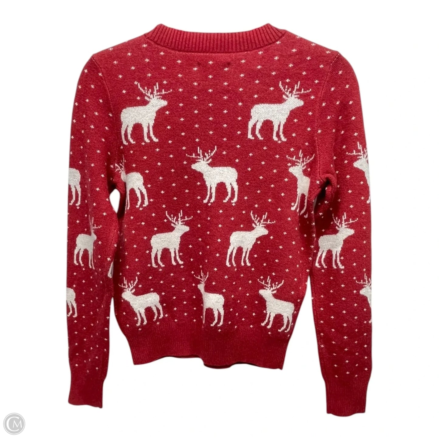 Sweater By Abercrombie And Fitch In Red & White, Size: Xs