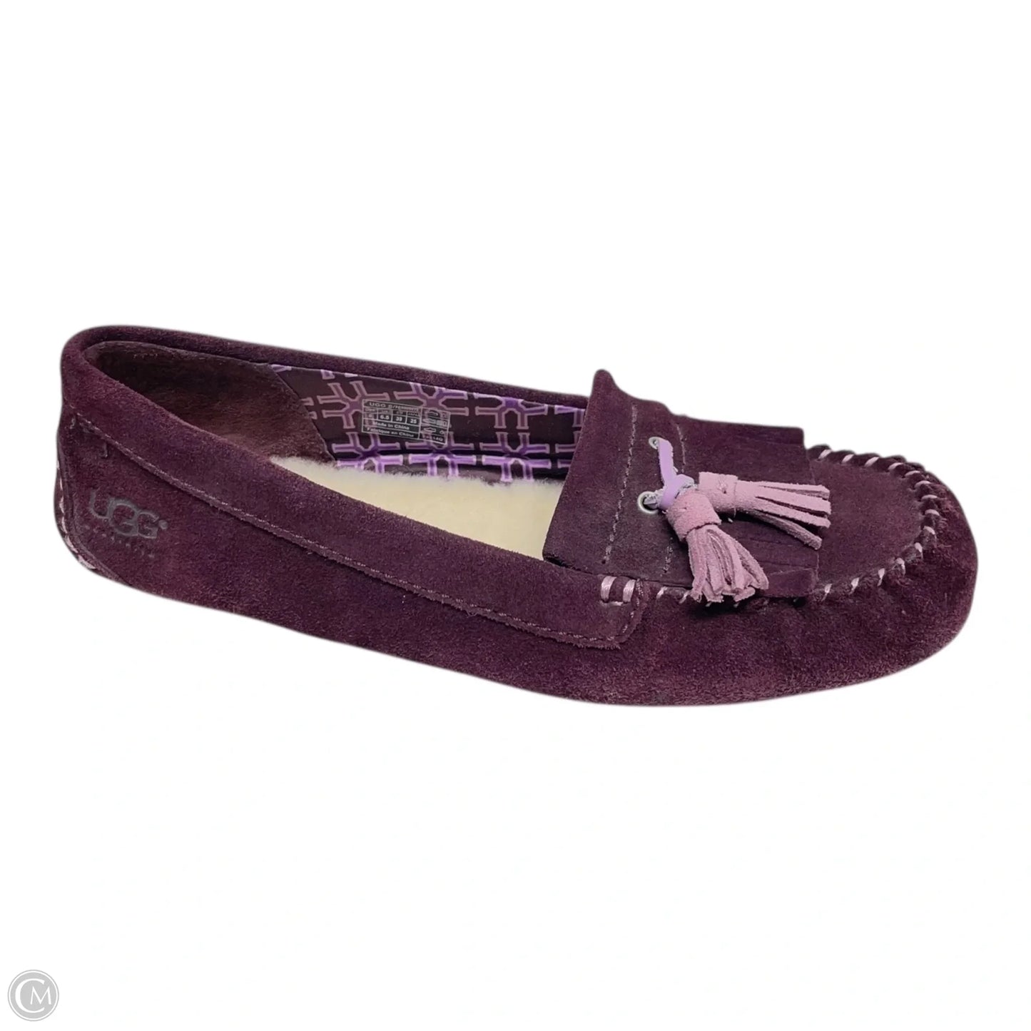 Slippers Designer By Ugg In Purple, Size: 8