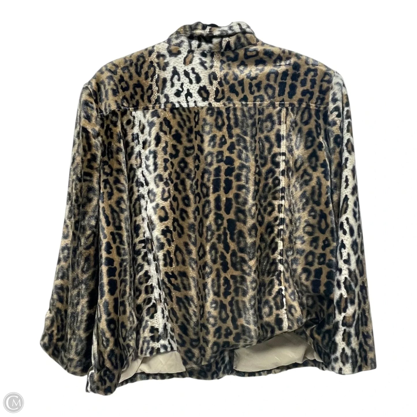 Blazer By Chicos In Animal Print, Size: L