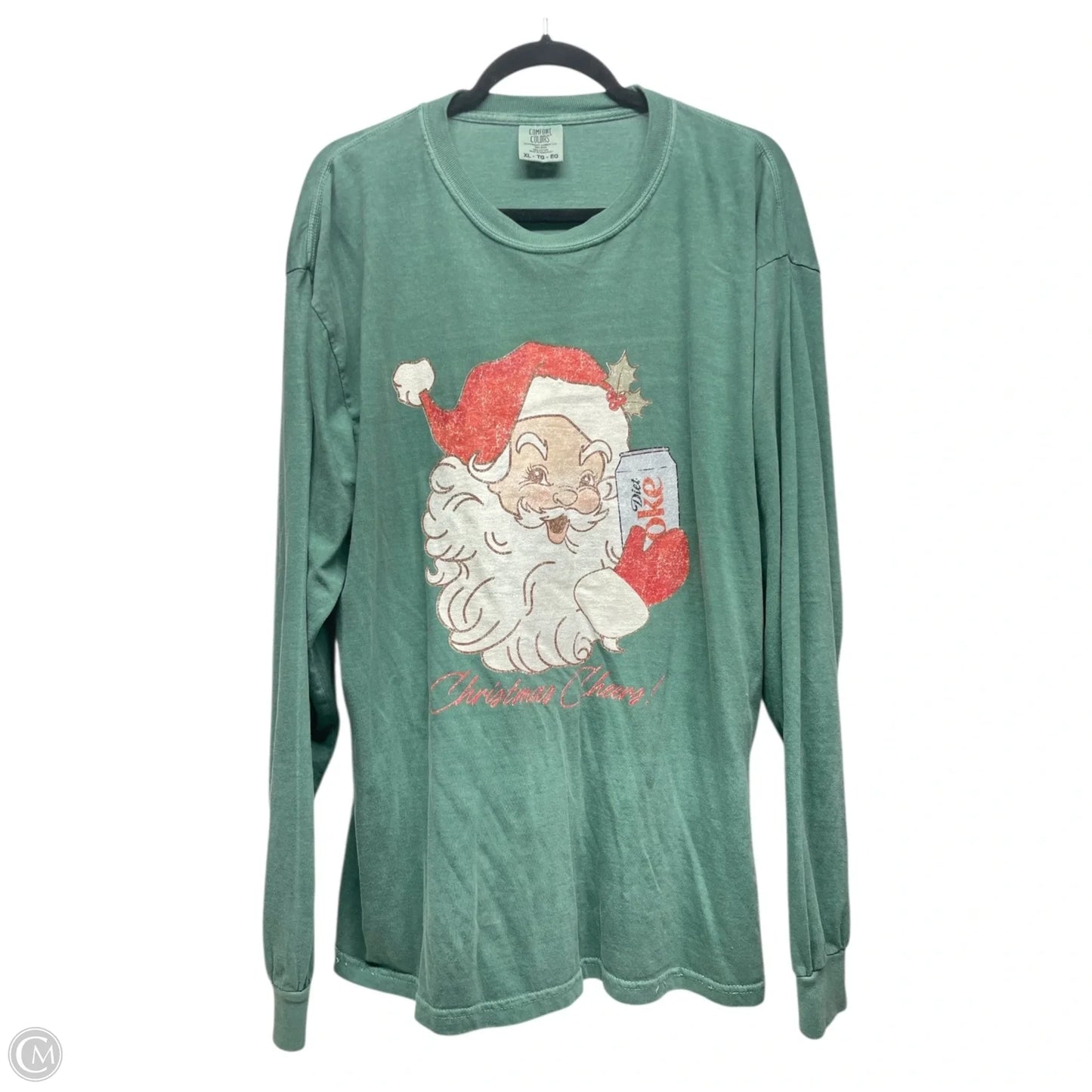 Top Long Sleeve By Comfort Colors In Green, Size: Xl