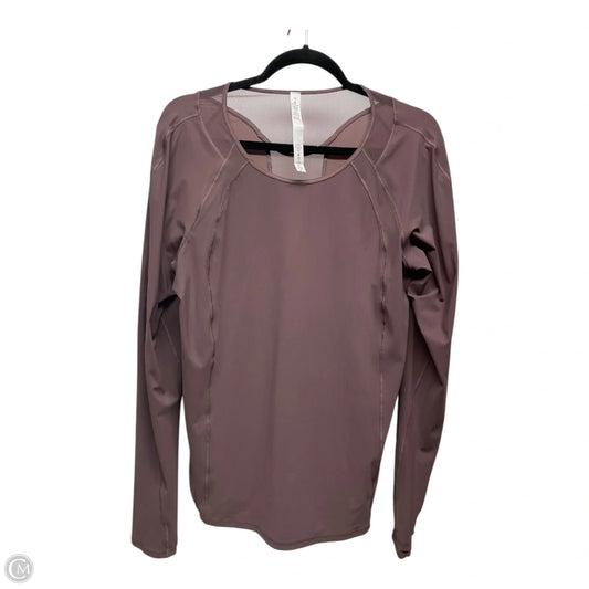 Athletic Top Long Sleeve Crewneck By Lululemon In Purple, Size: 12