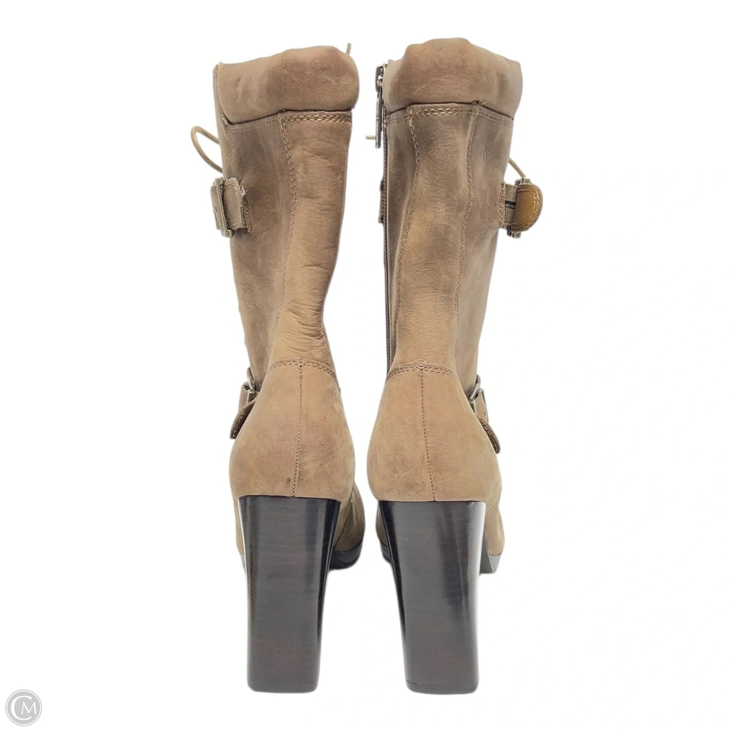 Boots Ankle Heels By Harley Davidson In Brown, Size: 9