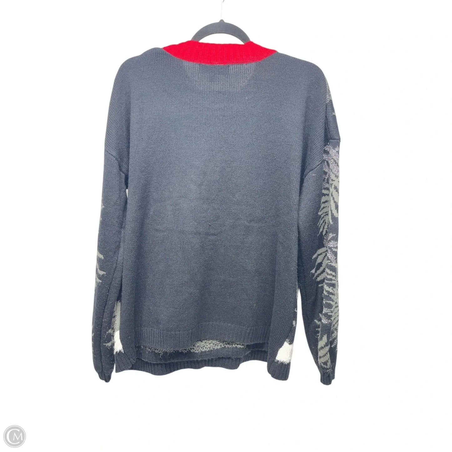 Sweater By Clothes Mentor In Black & Red, Size: L