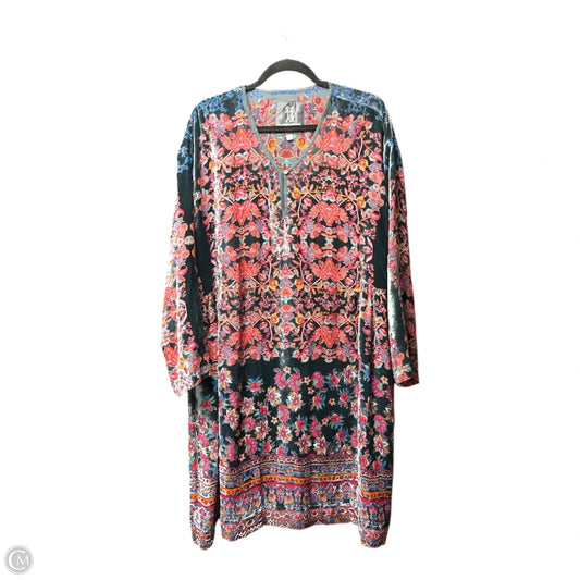 Dress Casual Short By Johnny Was In Blue & Red, Size: M