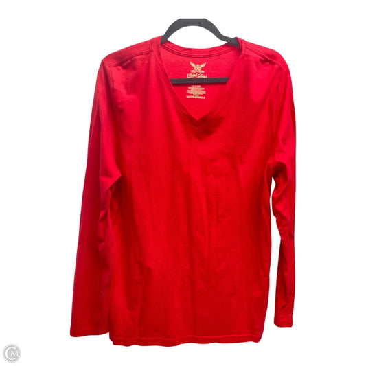 Top Long Sleeve By Faded Glory In Red, Size: 2x