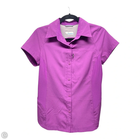 Top Short Sleeve By Columbia In Purple, Size: Sp