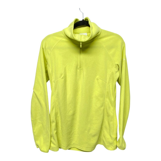 Athletic Sweatshirt Collar By Columbia In Chartreuse, Size: M