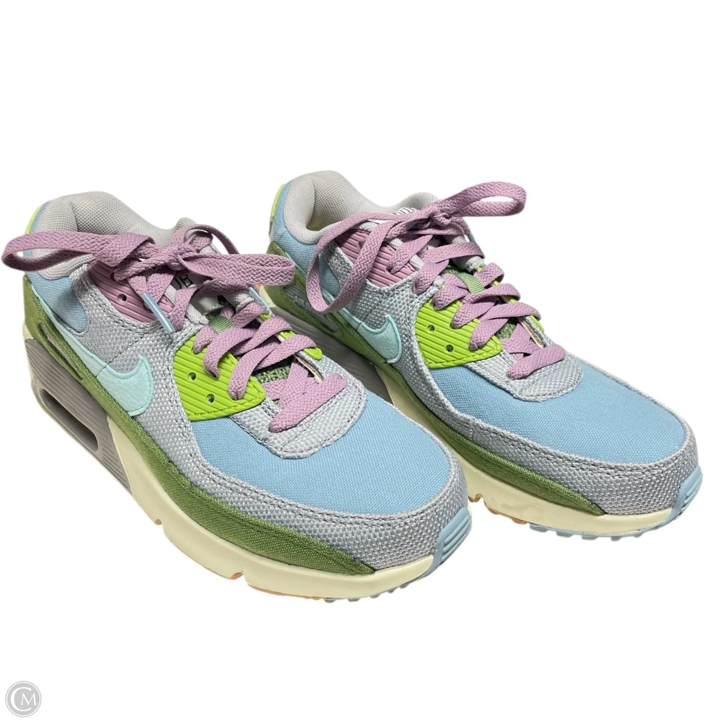 Shoes Sneakers By Nike In Blue & Green, Size: 7.5