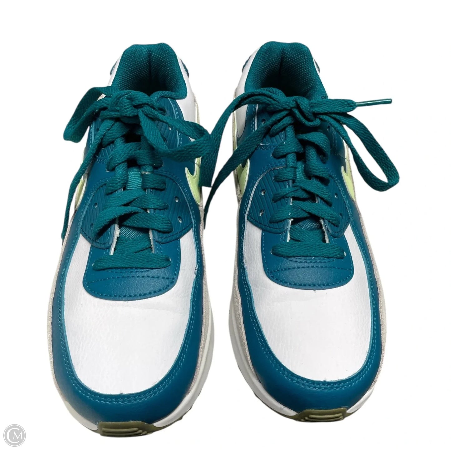 Shoes Sneakers By Nike In Green & White, Size: 7.5