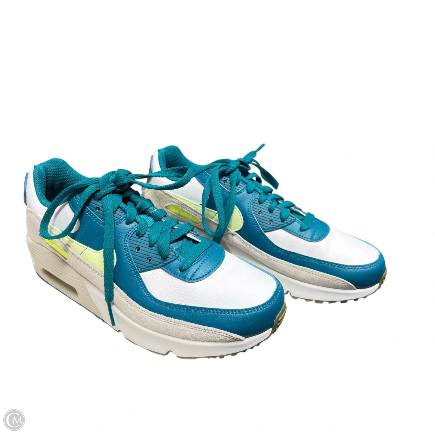 Shoes Sneakers By Nike In Green & White, Size: 7.5