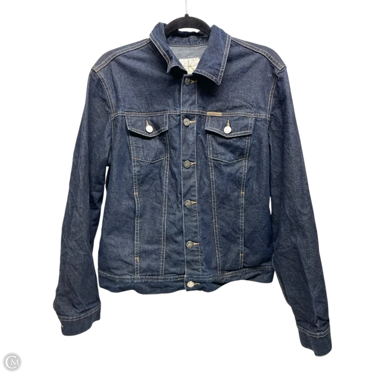 Jacket Denim By Calvin Klein In Blue, Size: Xl