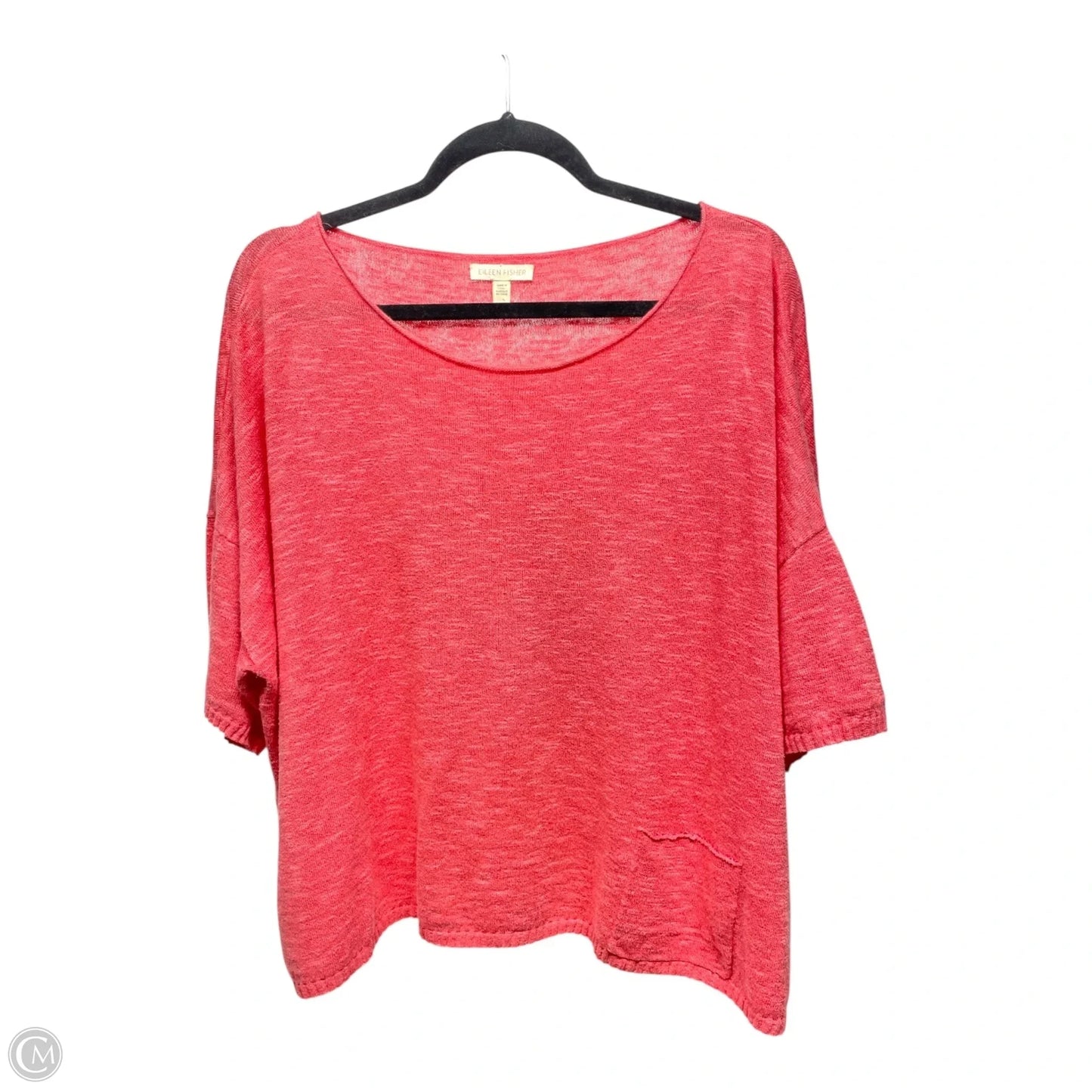 Sweater Short Sleeve By Eileen Fisher In Pink, Size: L