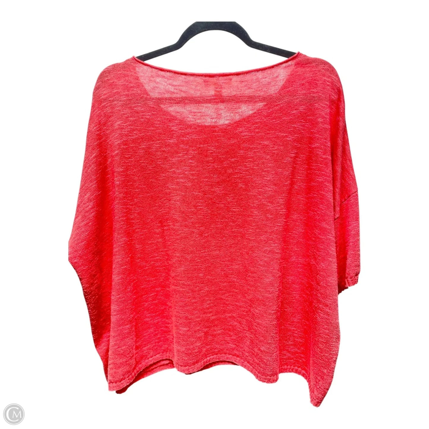 Sweater Short Sleeve By Eileen Fisher In Pink, Size: L