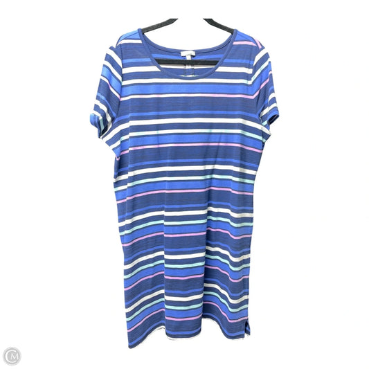 Dress Casual Short By Talbots In Blue & White, Size: 1x