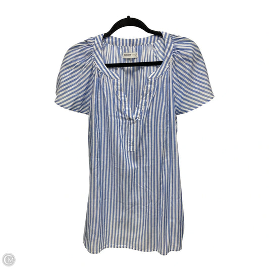 Top Short Sleeve By Sonoma In Blue & White, Size: 1x