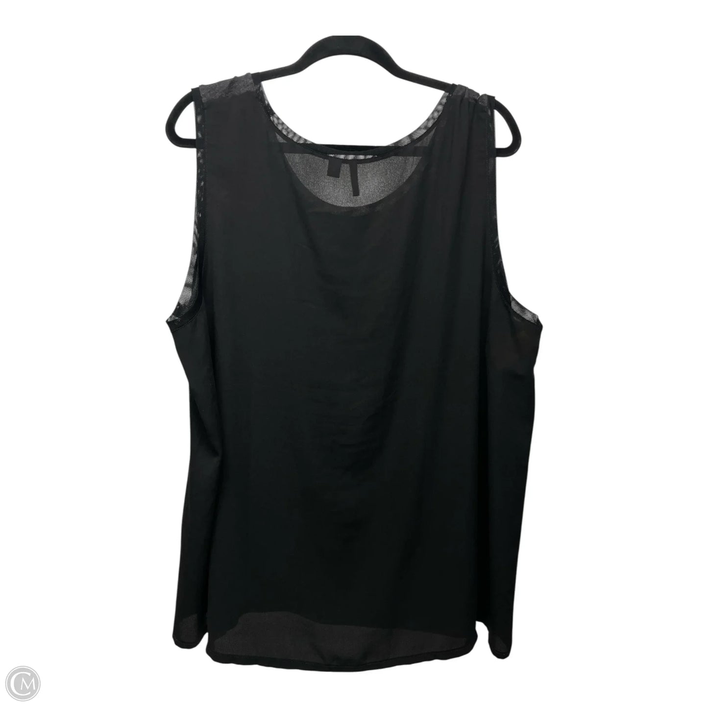 Top Sleeveless By Cato In Black & White, Size: 4x