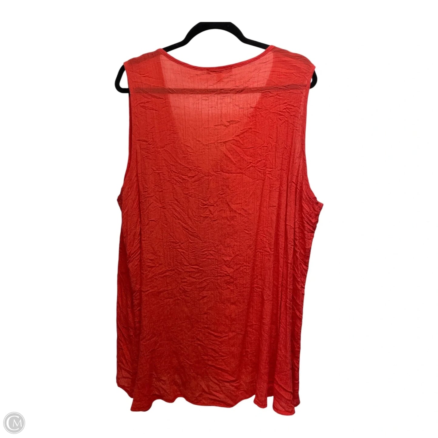 Top Sleeveless By Spense In Red, Size: 3x