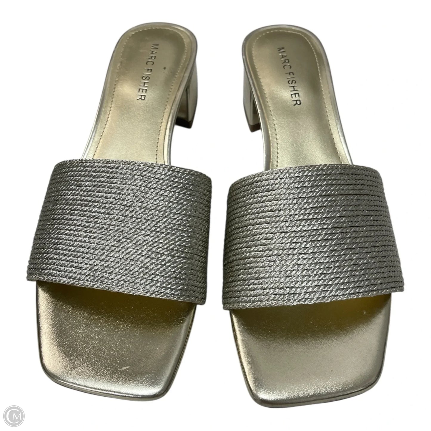 Sandals Heels Block By Marc Fisher In Gold, Size: 7.5