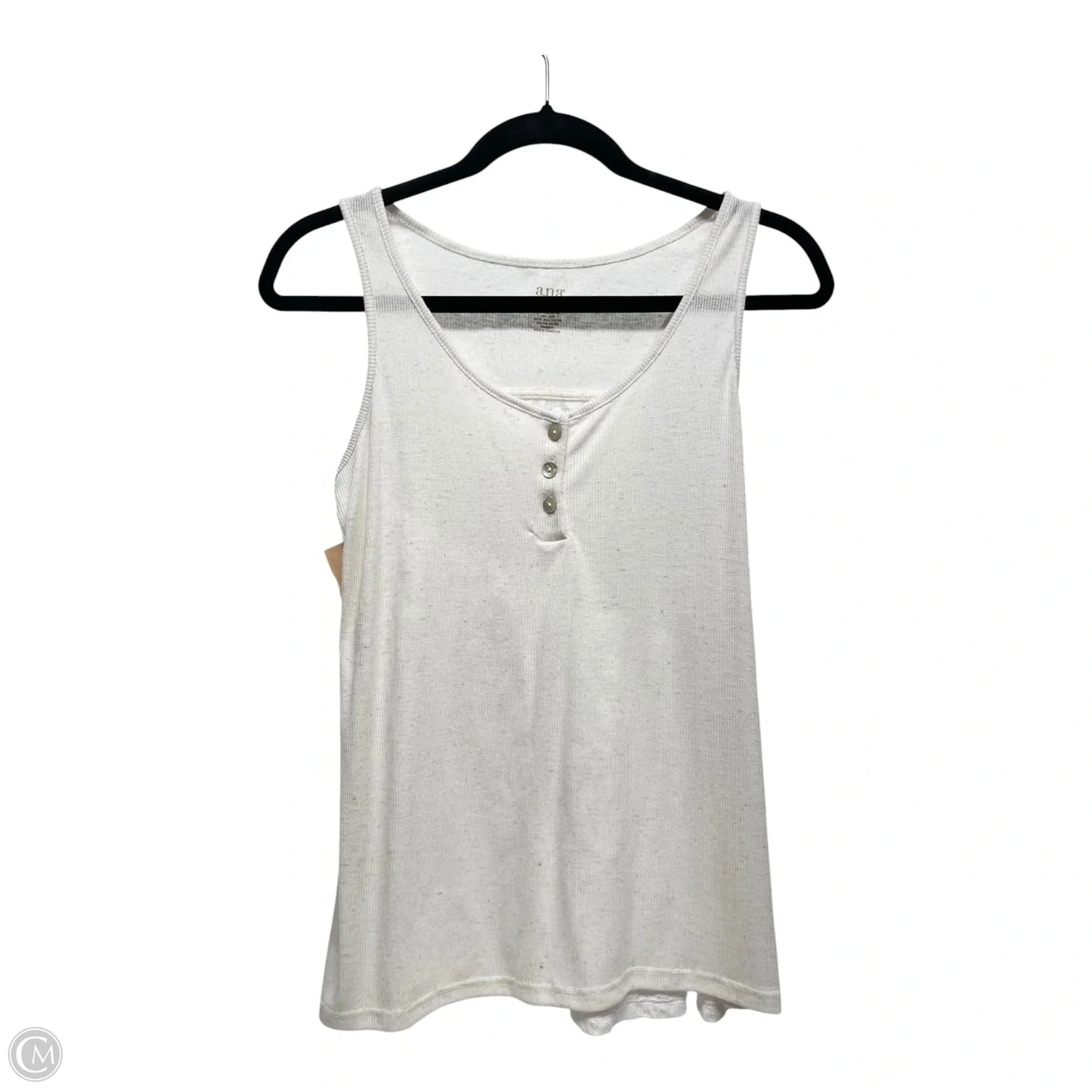 Top Sleeveless By Ana In White, Size: S