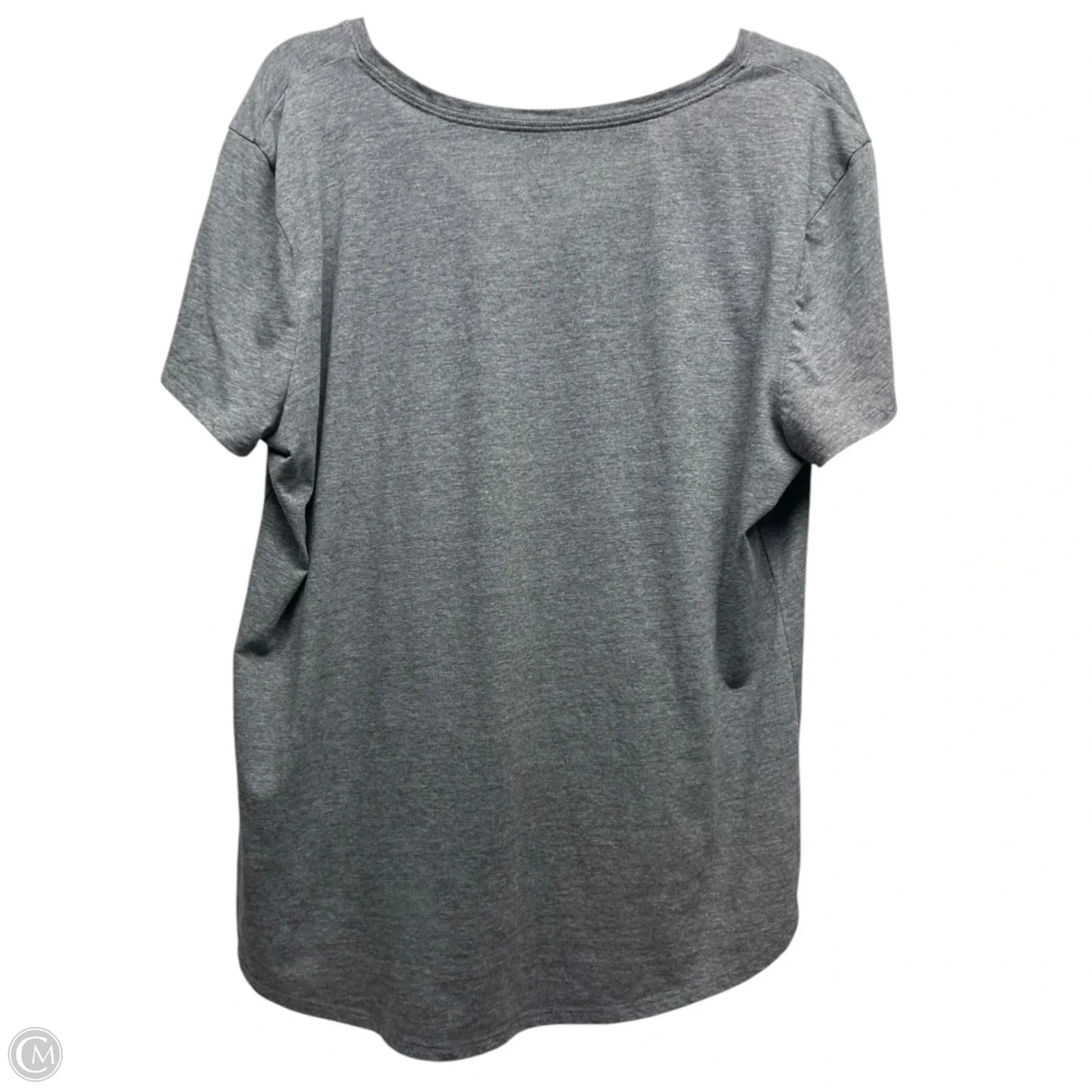 Top Short Sleeve Basic By New York And Co In Grey, Size: Xxl