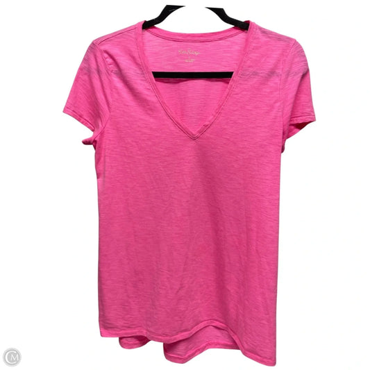 Top Short Sleeve Designer By Lilly Pulitzer In Pink, Size: S