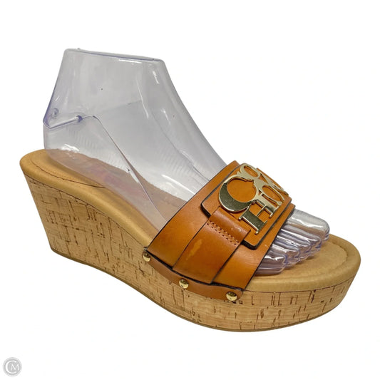 Sandals Designer By Coach In Tan, Size: 8