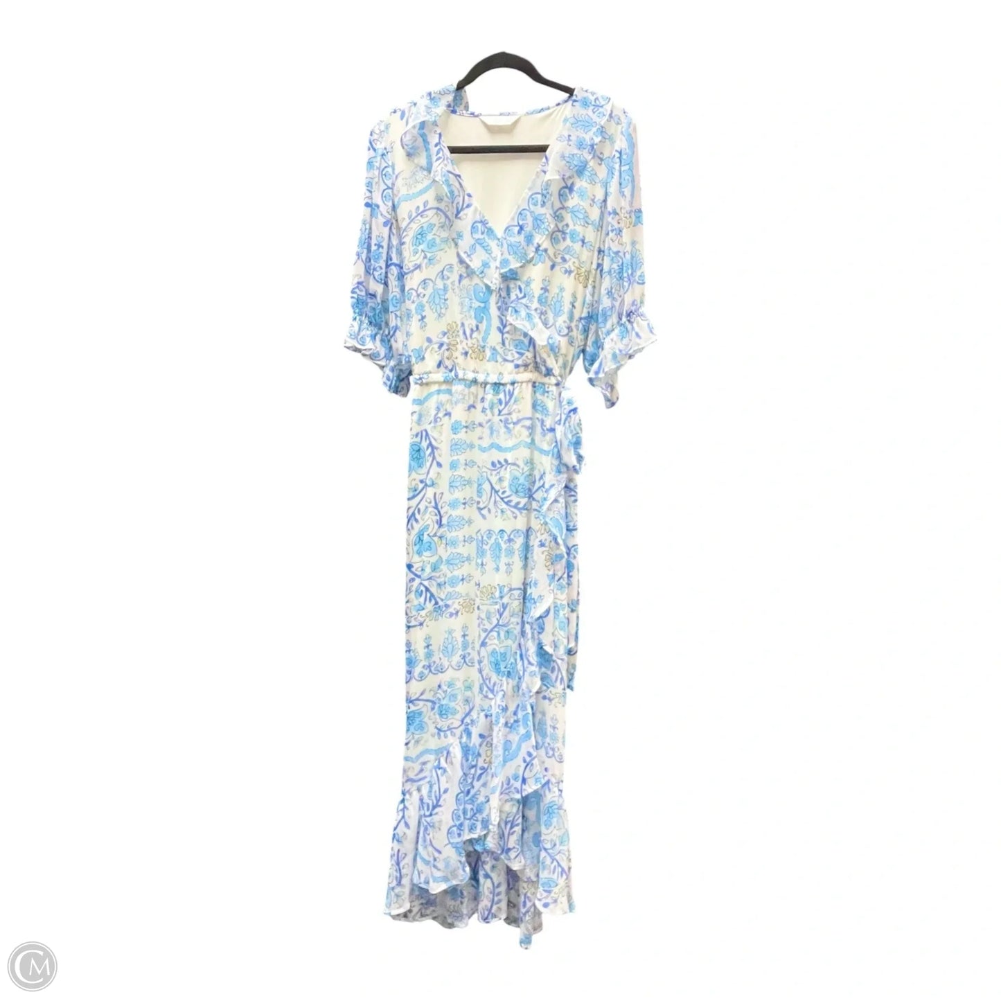 Dress Casual Maxi By Lc Lauren Conrad In Blue & White, Size: 2x