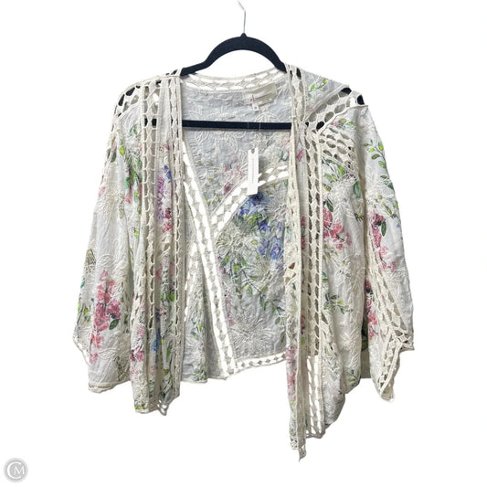 Cardigan By Anthropologie In Floral Print, Size: Osfm