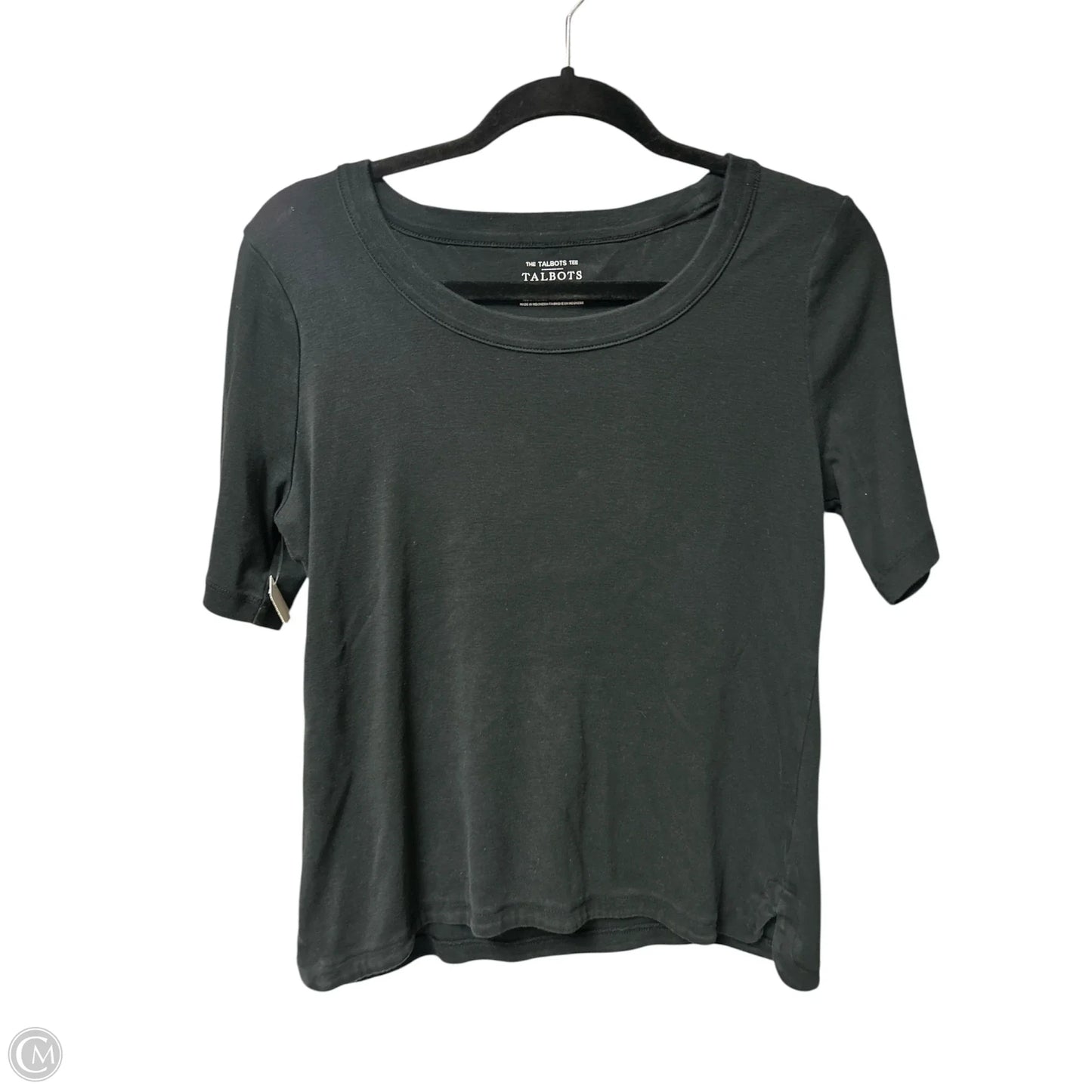 Top Short Sleeve Basic By Talbots In Black, Size: Lp