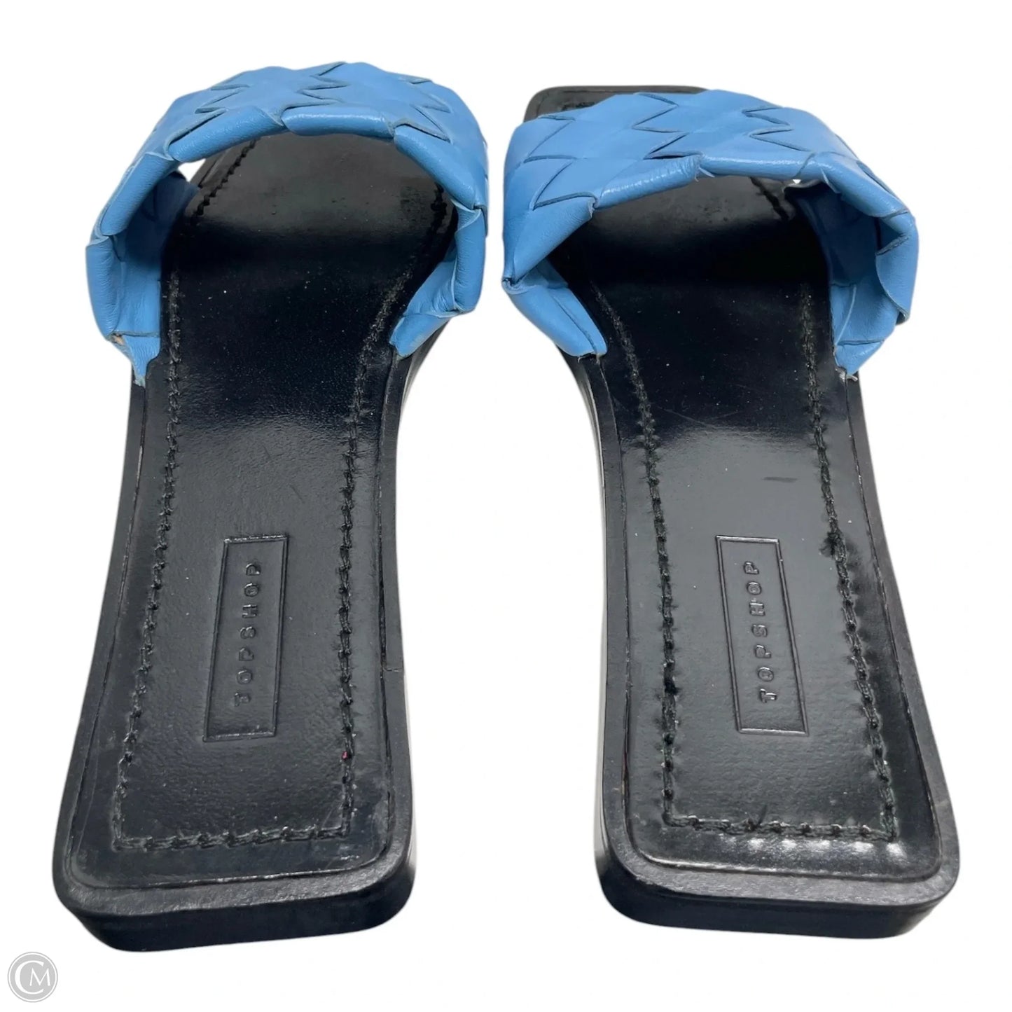 Sandals Flats By Top Shop In Black & Blue, Size: 7.5
