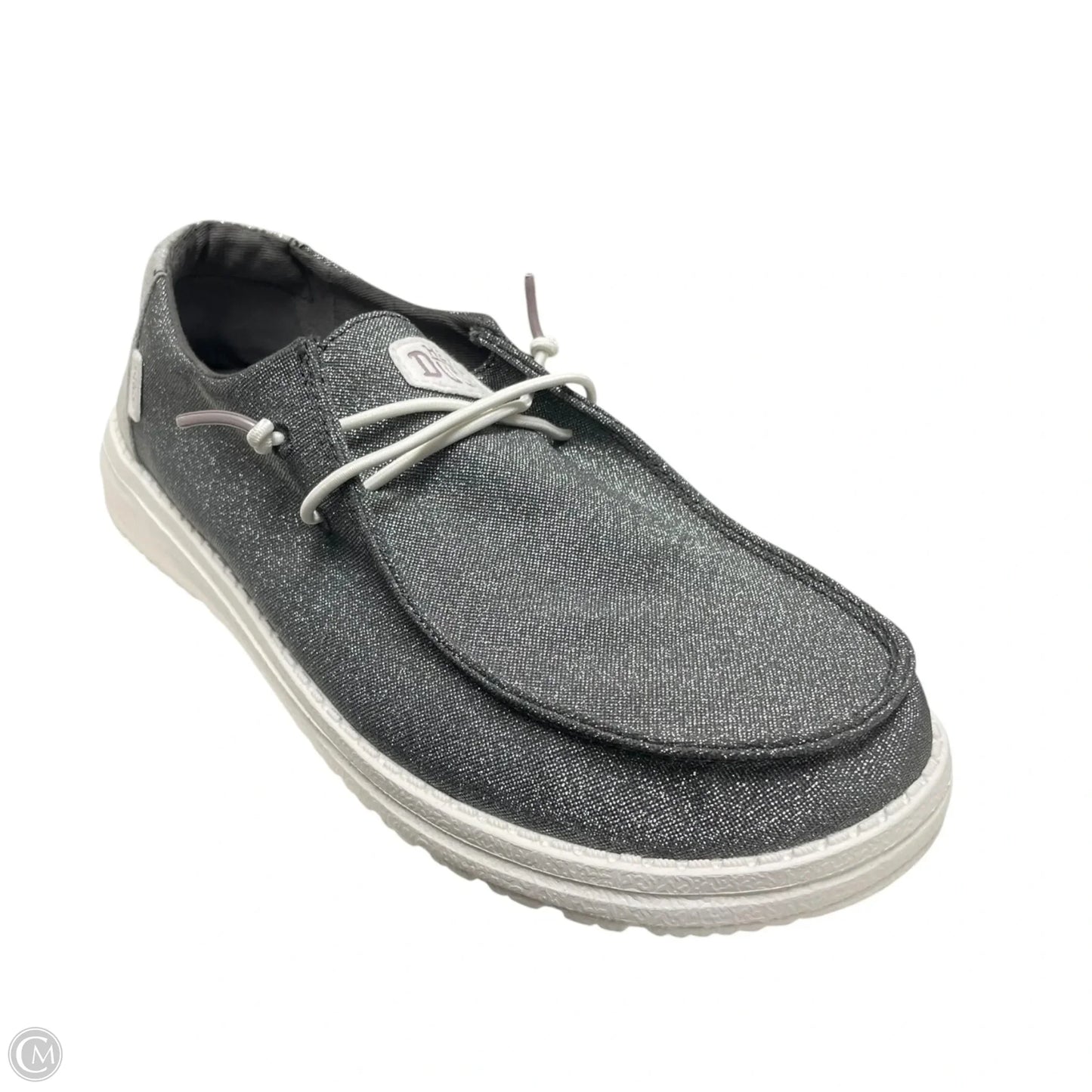 Shoes Flats By Hey Dude In Grey & White, Size: 8