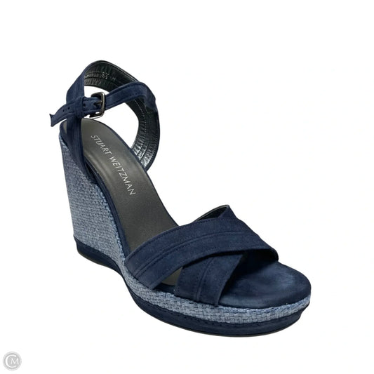 Sandals Designer By Stuart Weitzman In Blue, Size: 8.5