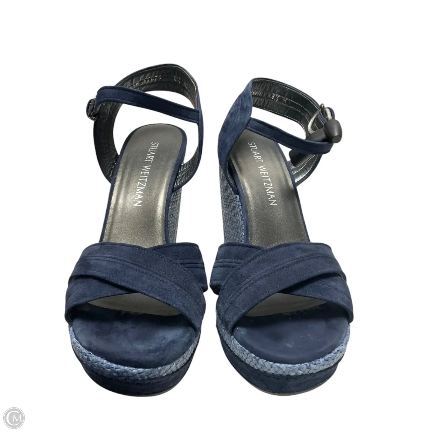 Sandals Designer By Stuart Weitzman In Blue, Size: 8.5