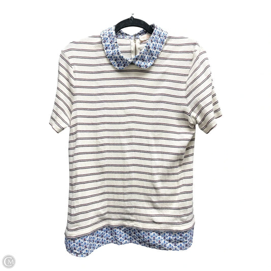 Top Short Sleeve Designer By Tory Burch In Multi-colored, Size: L