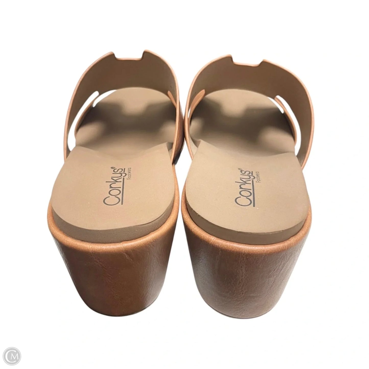 Sandals Heels Wedge By Corkys In Tan, Size: 9