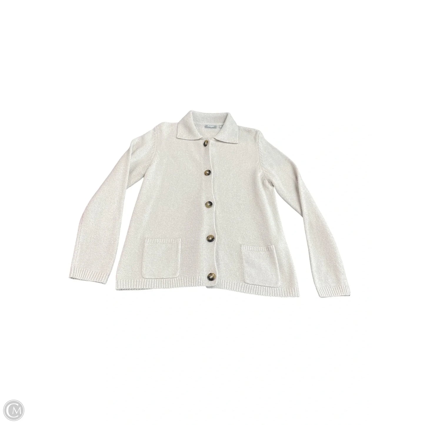 Sweater Cardigan By Cmb In Grey, Size: M