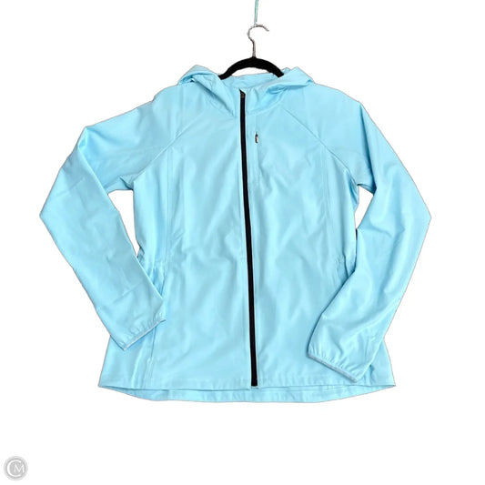 Athletic Jacket By Athleta In Black & Blue, Size: M