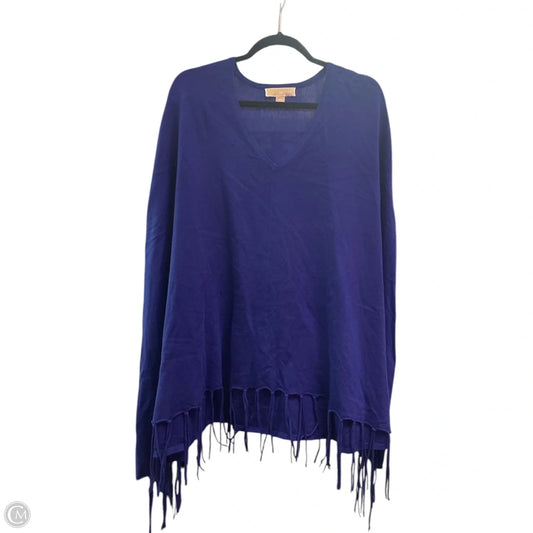Poncho By Michael By Michael Kors In Blue, Size: M