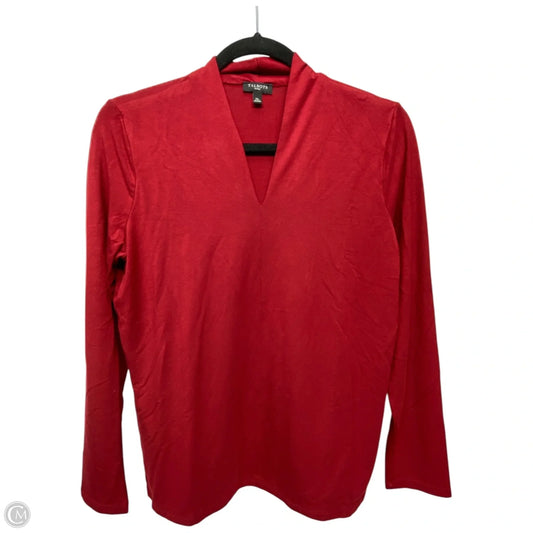 Top Long Sleeve By Talbots In Red, Size: Mp
